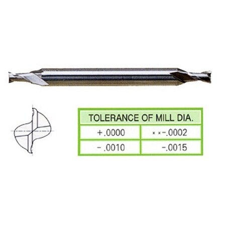 Yg-1 Tool 2 Flute Stub Length De Miniature 8% Cobalt 49256